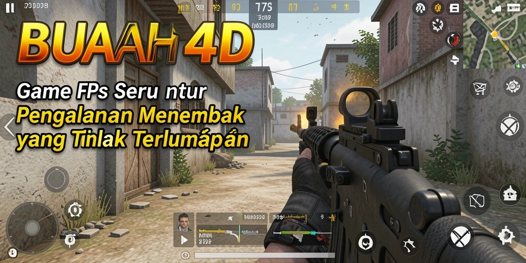Tampilan screenshot BUAH4D menunjukkan aksi tembak-menembak yang intens dengan grafis menawan.