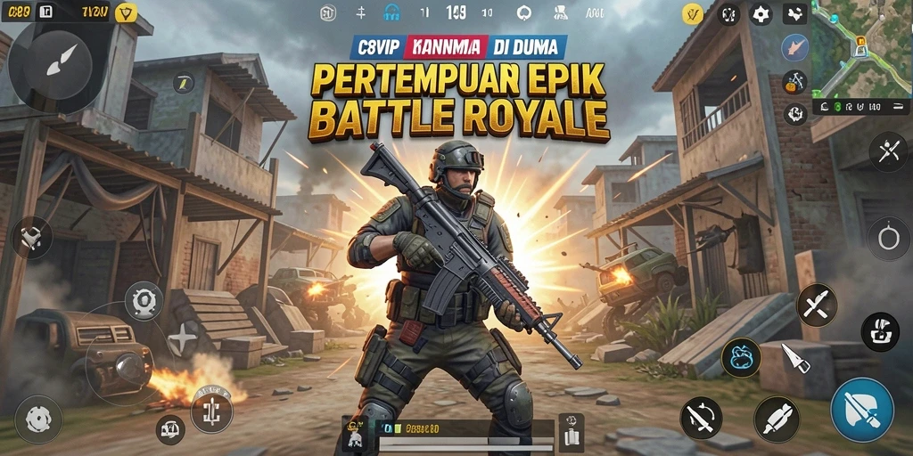 Gameplay seru C8VIP dengan pertempuran mendebarkan di dunia Battle Royale.