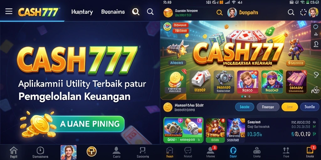 Tangkapan layar utama dari CASH777 menunjukkan bagaimana aplikasi membantu pengguna mengelola keuangan.