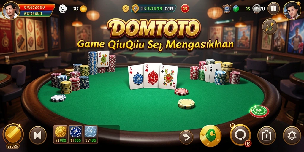 Screenshot DOMTOTO menampilkan gameplay QiuQiu yang menarik.