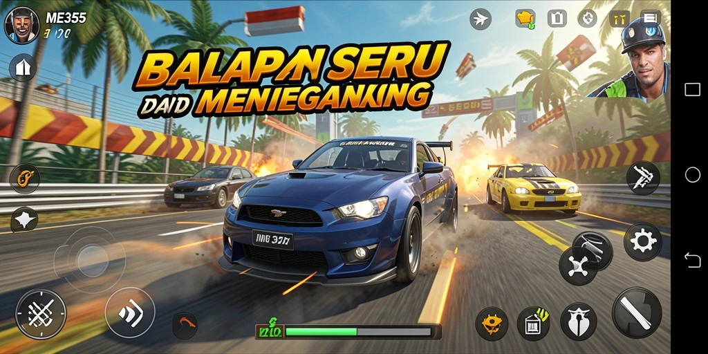Tampilan gameplay ME355 yang menegangkan dan mendebarkan.
