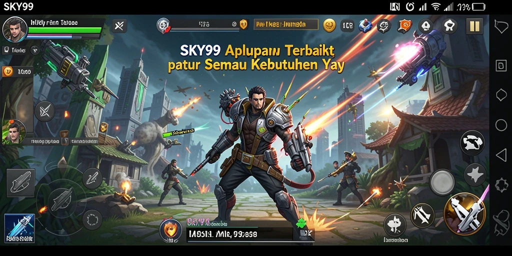 Tampilan utama aplikasi SKY99 yang menampilkan berbagai fitur Utility.